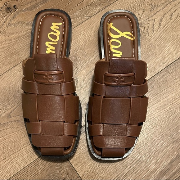 Sam Edelman Dina Fisherman Sandals worn once with box size 7.5 - Picture 2 of 7